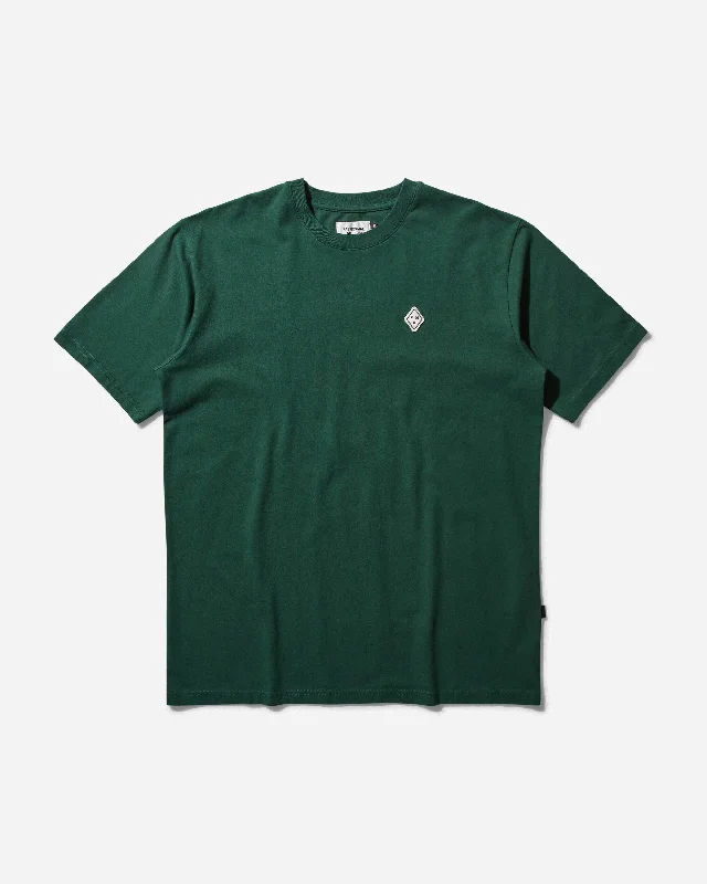 Men's mock - neck t - shirts with a modern and sleek styleMen's Off-Race Patch T-Shirt Pine Green