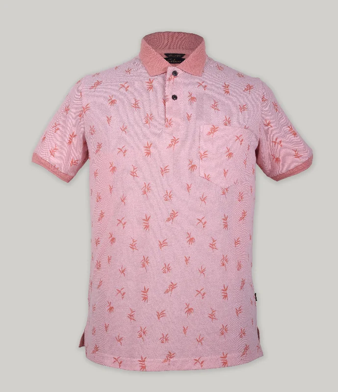 Men's reversible polo shirts with two different looksPique Print Polo