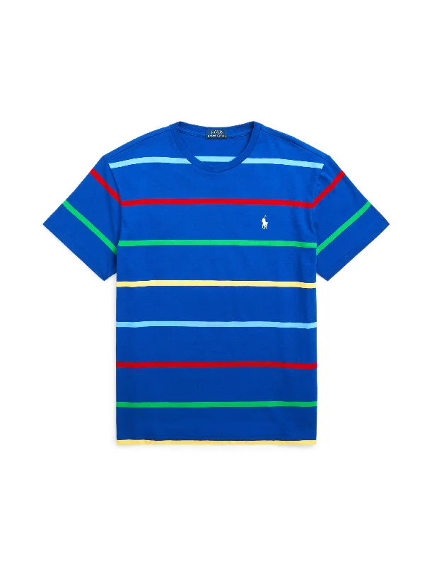 Men's jacquard woven polo shirts with intricate designsPolo Ralph Lauren Classic Fit Strp Jersey Tee Sapphire