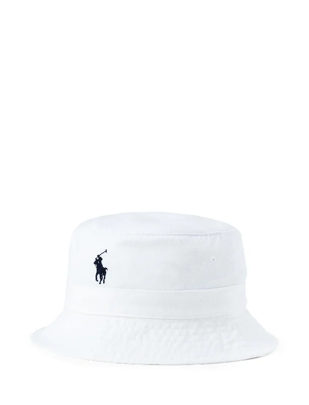 Men's lightweight performance polo shirts for tennis matchesPolo Ralph Lauren Loft Bucket Hat White