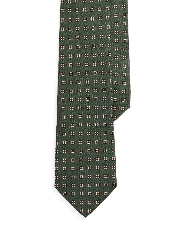 Men's lightweight performance polo shirts for tennis matchesPolo Ralph Lauren Neat Silk Tie Green