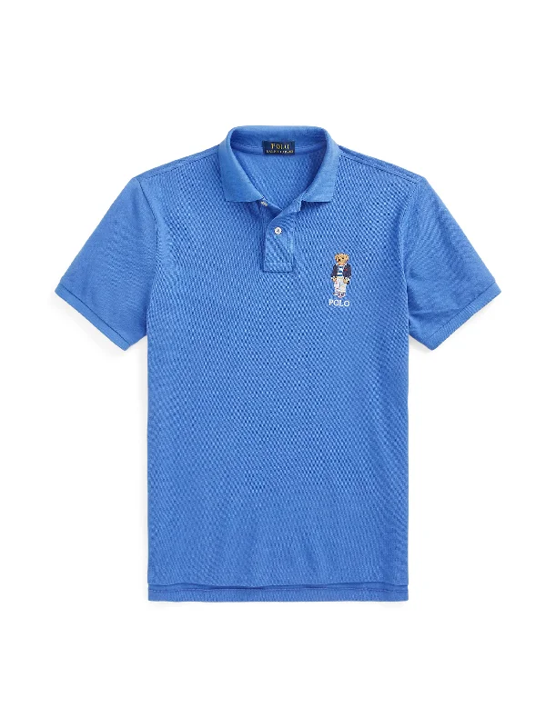 Men's button - down spread collar polo shirts for business casualPolo Ralph Lauren Slim Fit Bear Polo Liberty