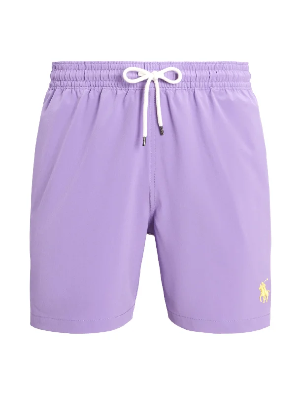 Men's UV - protected polo shirts for outdoor gardeningPolo Ralph Lauren Traveler Classic Swim Trunk Purple Martin