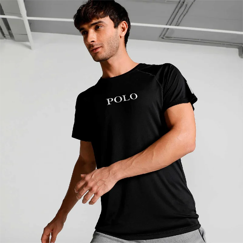 Men's breathable cotton blend polo shirts for summer outingsPolo Republica Men's Polo Athletic & Single Stripes Printed Raglan Activewear Tee Shirt