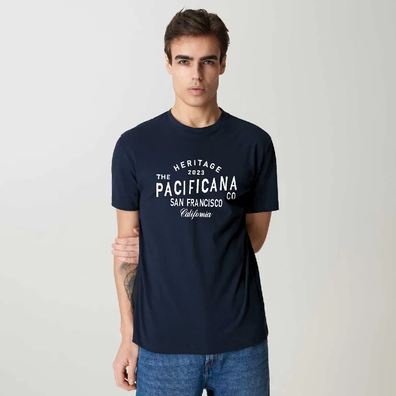 Men's ribbed cuffs and hem polo shirts for a textured lookPolo Republica Men's The Pacificana Printed Crew Neck Tee Shirt