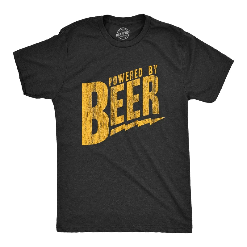 Men's organic cotton crew - neck t - shirts for everyday comfortPowered By Beer Men's T Shirt