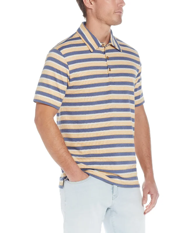 Men's budget - friendly basic polo shirts in multiple colorsStripe Polo In Vintage Indigo