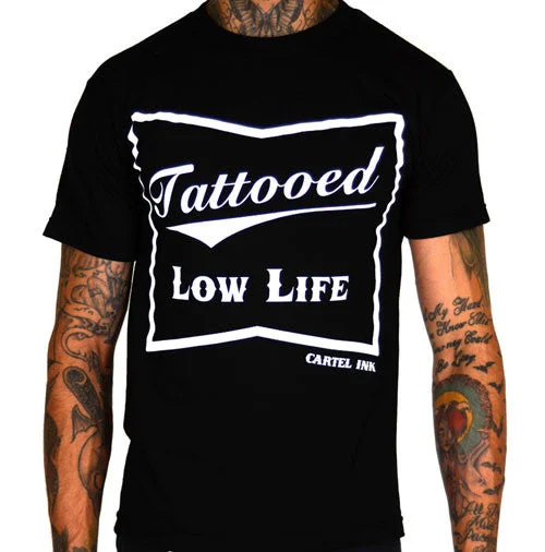 Men's tie - dye t - shirts with a bohemian styleTattooed Low Life Men's T-Shirt