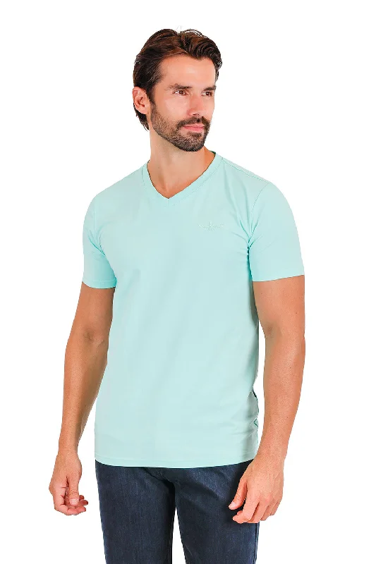 Men's thermal t - shirts with a high - neck design for cold weatherTrendy basics V-Neck T-Shirt 2