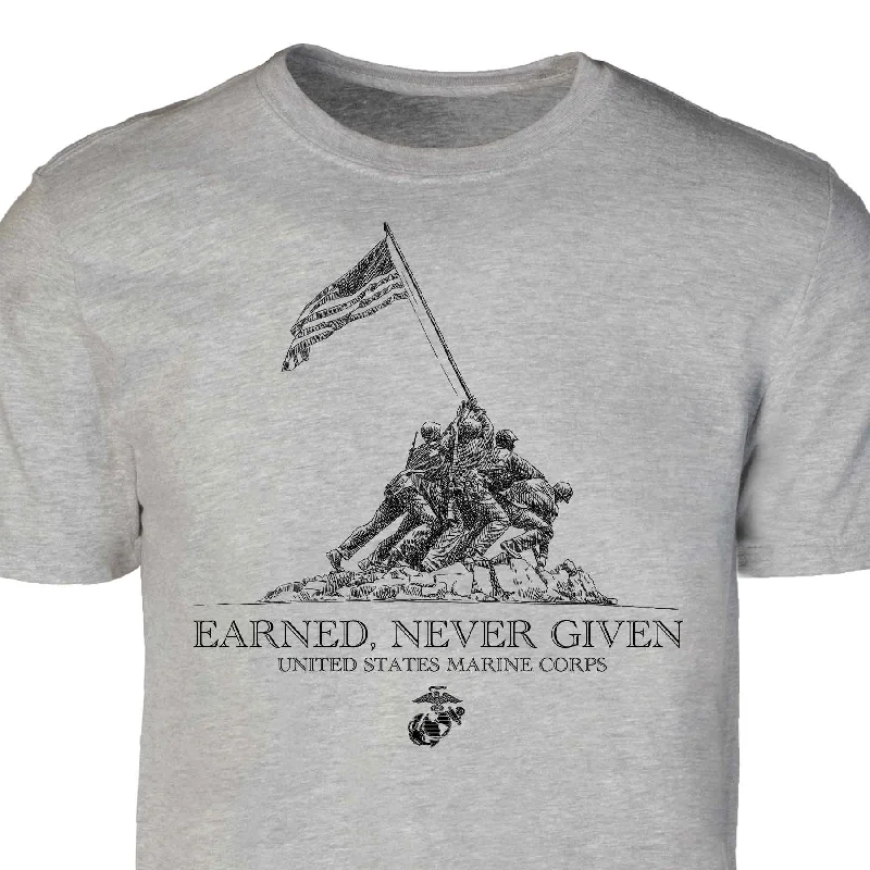 Men's organic cotton crew - neck t - shirts for everyday comfortEarned Never Given Full Front T-shirt