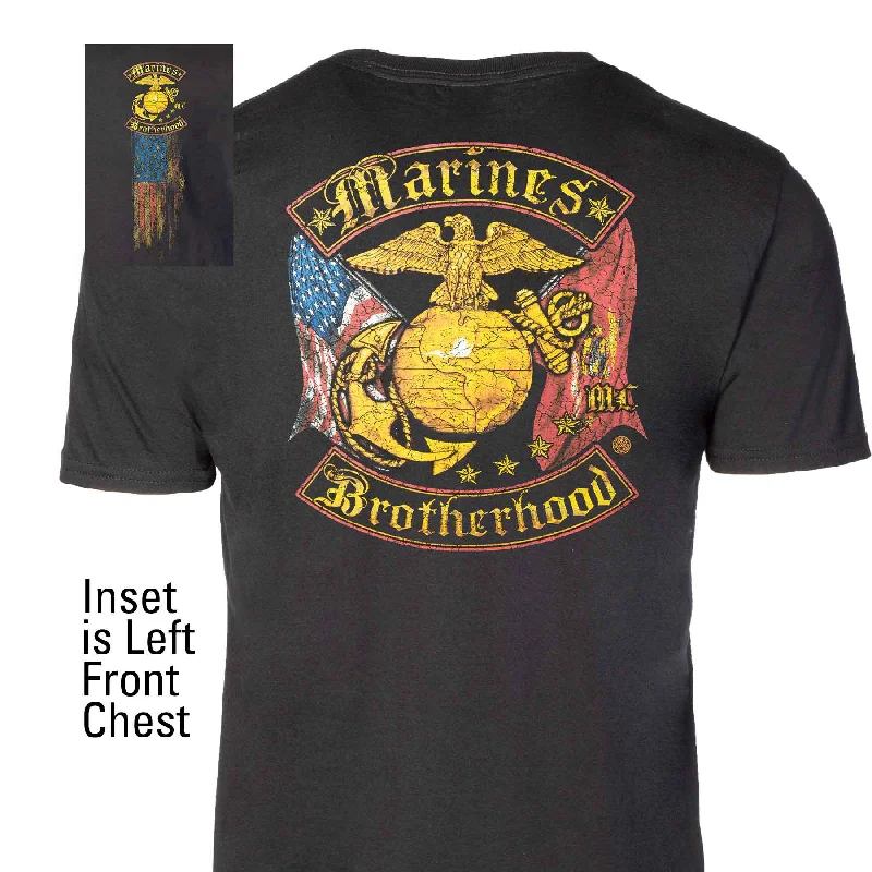 Men's organic cotton crew - neck t - shirts for everyday comfortMarines Brotherhood T-shirt