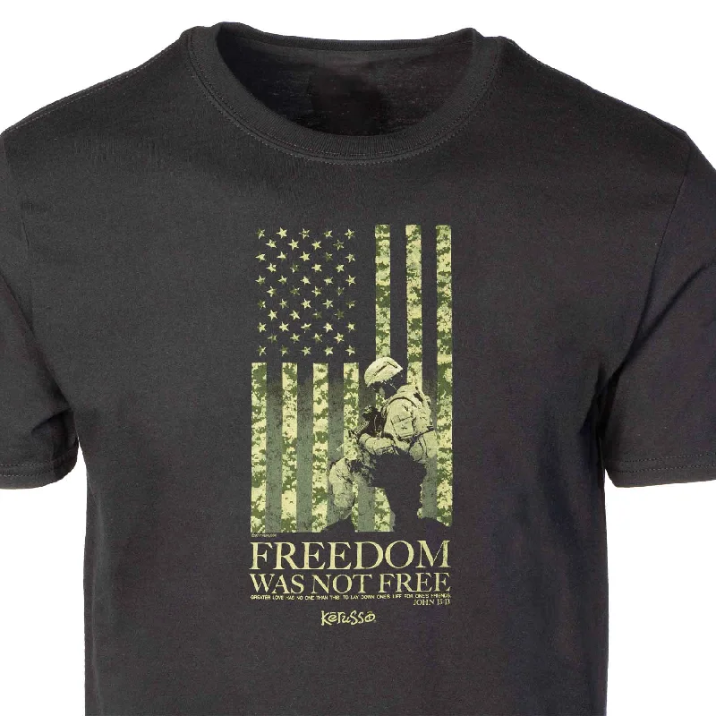 Men's ribbed t - shirts with a textured finish for added styleFreedom Was Not Free T-shirt