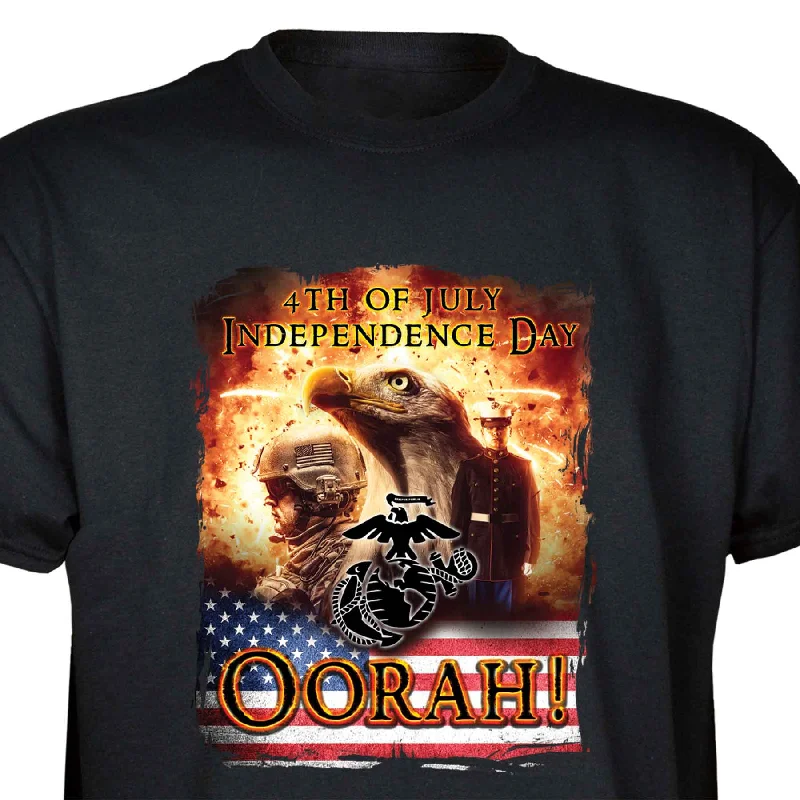 Men's thermal t - shirts with a high - neck design for cold weatherOorah 4th of July T-shirt