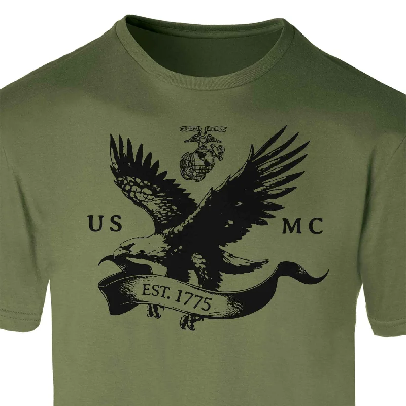 Men's eco - friendly recycled t - shirts for sustainable fashion choicesUSMC Eagle With Banner T-shirt