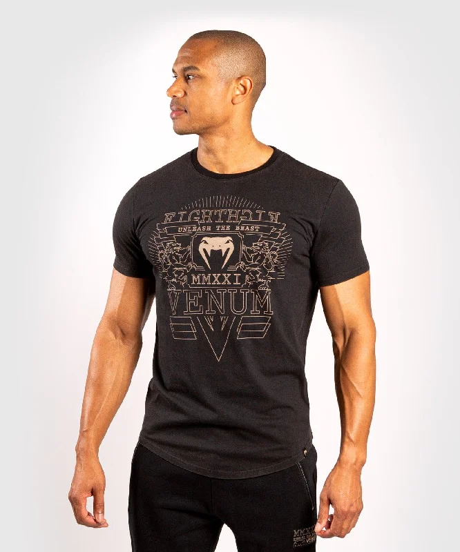 Men's mock - neck t - shirts with a modern and sleek styleVenum Lions21 T-shirt - Black/Sand