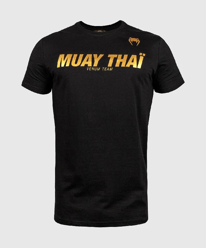 Men's thermal t - shirts with a high - neck design for cold weatherVenum Muay Thai VT T-shirt - Black/Gold