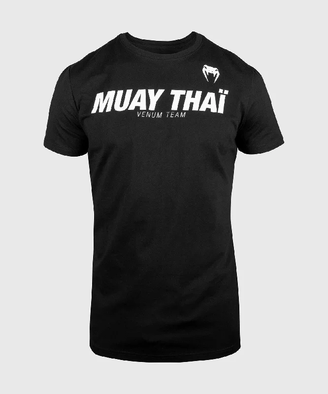 Men's polo t - shirts with a contrast collar for a preppy lookVenum Muay Thai VT T-shirt - Black/White