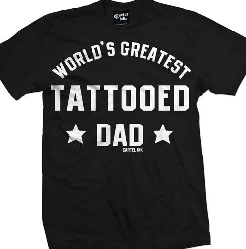 Men's eco - friendly recycled t - shirts for sustainable fashion choicesWorld's Greatest Tattooed Dad Men's T-Shirt