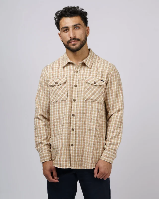 Men's button - front t - shirts with a unique artistic printWheaten Woven L/S Flannel