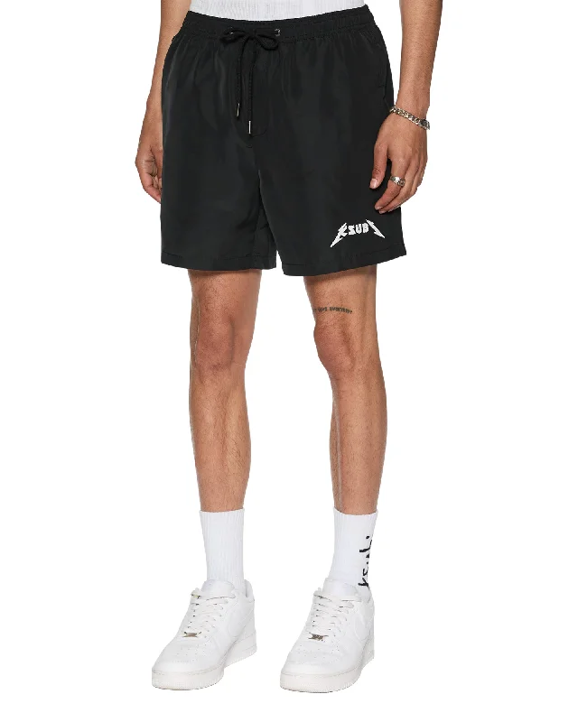 Men's zip - pocket canvas shorts for added functionality during travel1999 BOARDSHORT BLACK