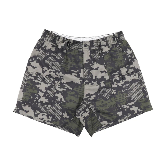 Men's floral print silk blend shorts for a unique night - out lookAftco TOFS Camo