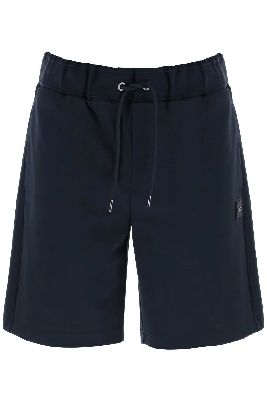 Men's drawstring casual linen shorts for a laid - back summer lookBoss Men's Lamson Sporty