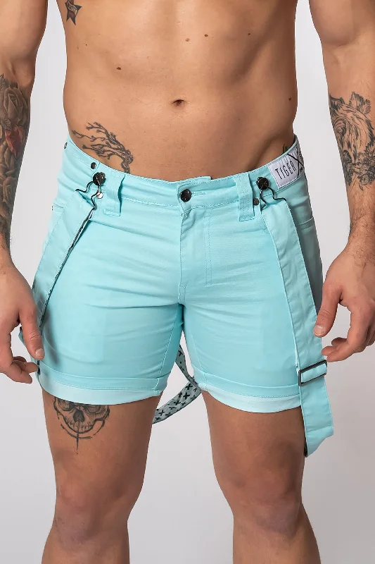 Men's distressed cotton shorts for a bohemian - inspired styleCAM Blue Short