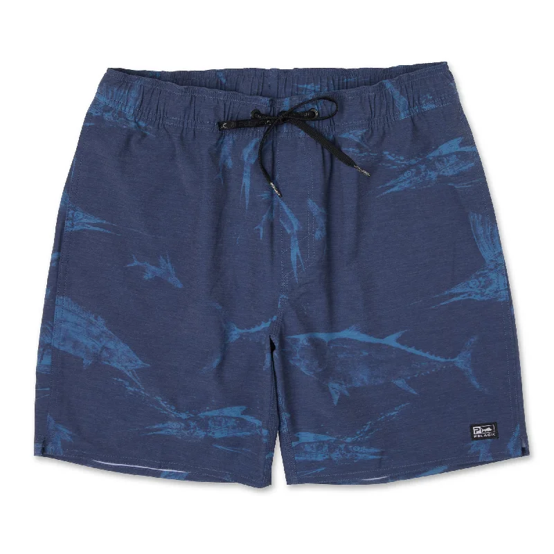 Men's pleated front twill shorts for a classic and sophisticated appearanceThe Dockside Gyotaku