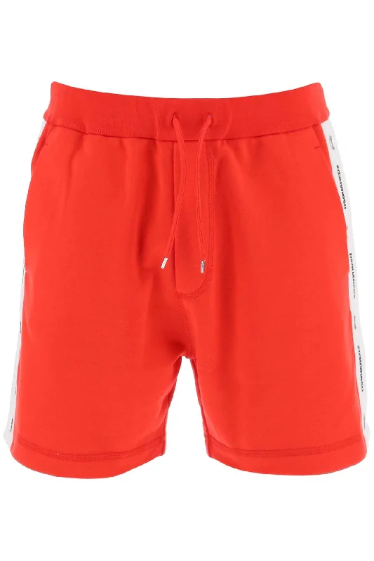 Men's pastel - colored cotton shorts for a spring - friendly outfitDsqua2 Men's Burbs Sweatshorts With Logo Bands