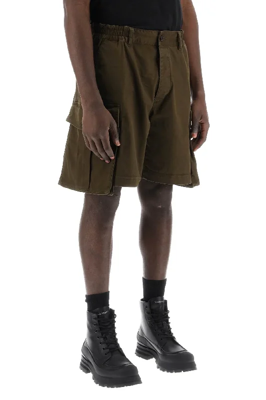 Men's side - stripe track shorts for a sporty running lookDsquared2 "urban 64 Cargo Bermuda