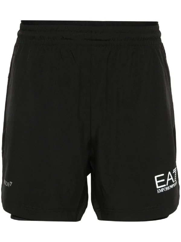 Men's elastic waistband lounge shorts for lazy weekends at homeEa7 Men's Shorts