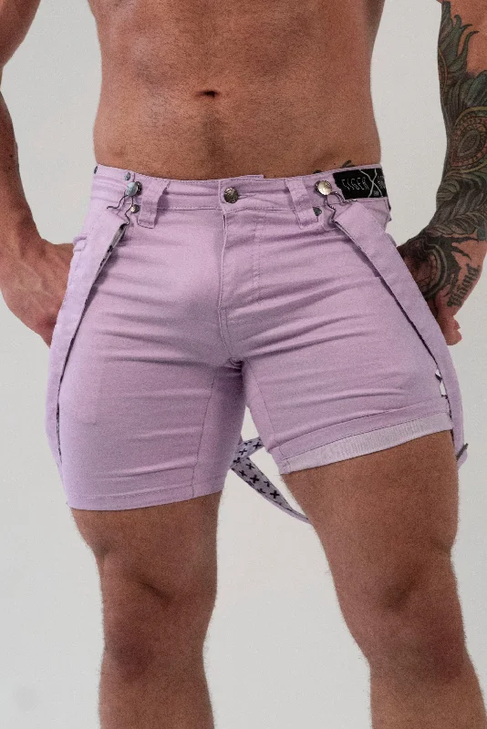 Men's distressed cotton shorts for a bohemian - inspired styleGREYSON Grape Short