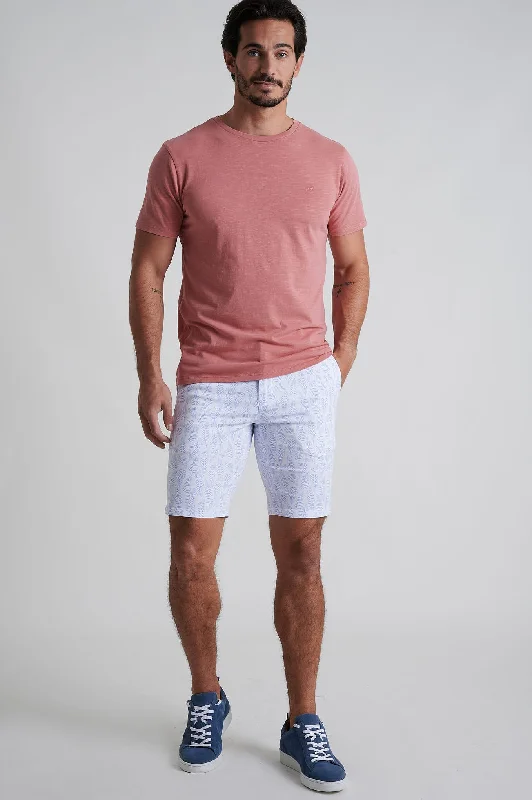 Men's adjustable - length convertible shorts for versatile useMen's Bermuda printed Slim fit