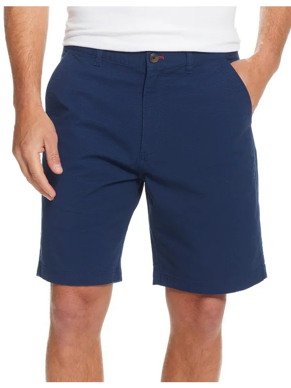 Men's button - fly denim work shorts for durability on the jobMens Ribbed Short Flat Front