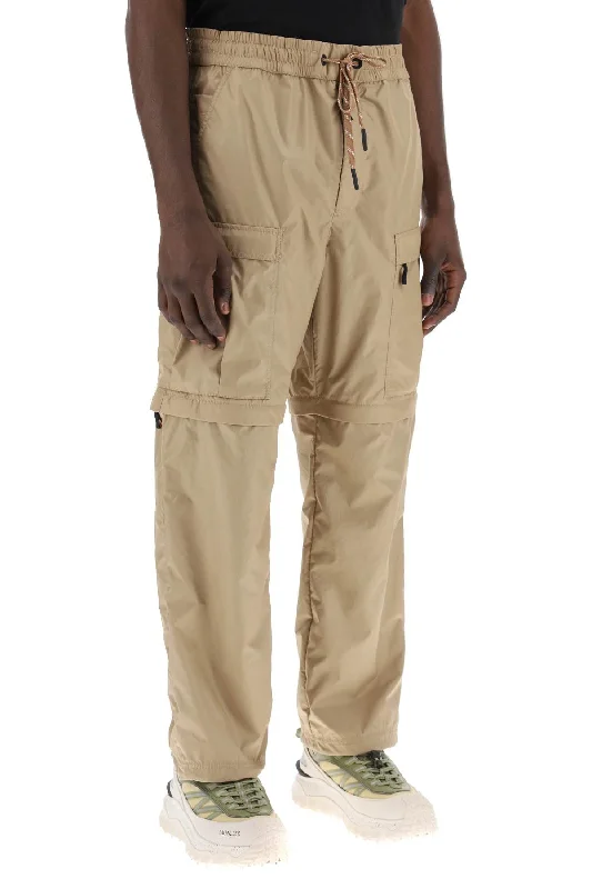 Men's distressed cotton shorts for a bohemian - inspired styleMoncler Grenoble Convertible Ripstop Pants In Italian