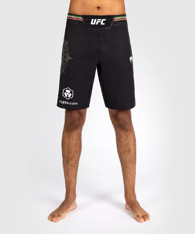 Men's wide - leg linen blend shorts for a relaxed beachside vibeNoche UFC By Venum Authentic Fight Night Men’s Fight Short - Long Fit - Black