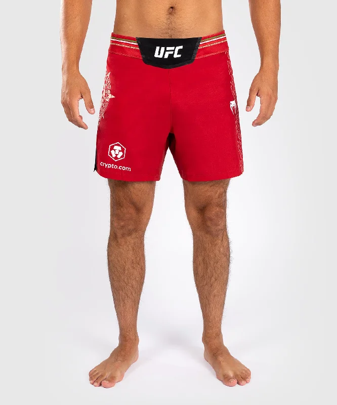 Men's flat - front chino shorts for semi - formal summer eventsNoche UFC by Venum Authentic Fight Night Men’s Fight Short - Short Fit - Red