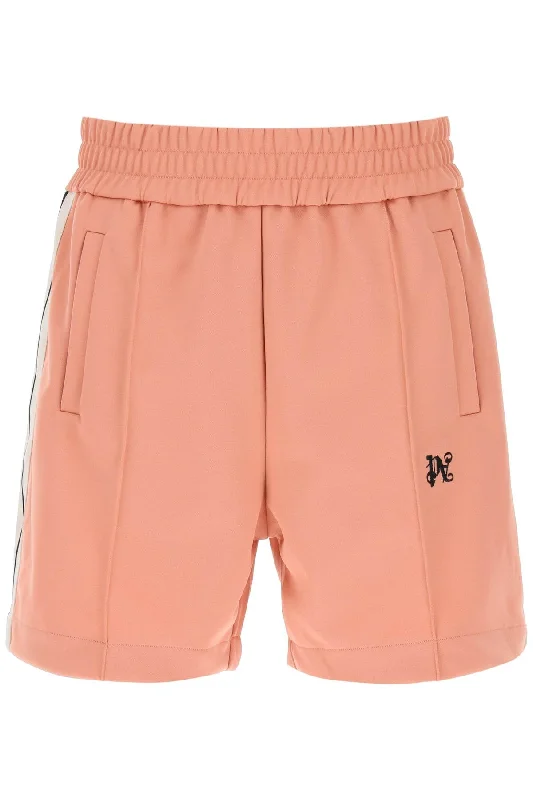 Men's pastel - colored cotton shorts for a spring - friendly outfitPalm Angels Men's Sweatshorts With Side Bands