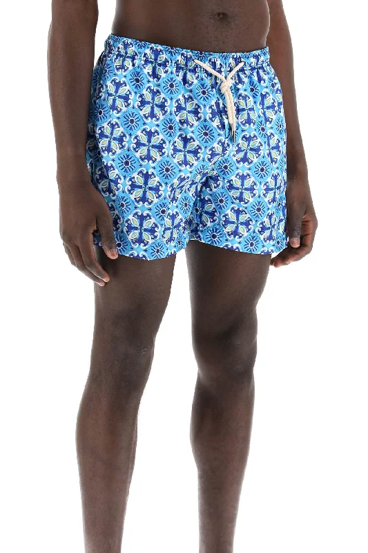 Men's checkered pattern wool shorts for a stylish winter layering optionPeninsula Amalfi Sea Bermuda