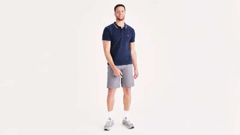 Men's side - stripe track shorts for a sporty running lookPerfect 10.5" Shorts (Big and Tall)