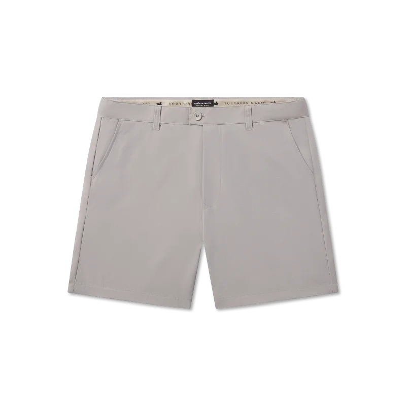 Men's zip - pocket canvas shorts for added functionality during travelPeterson Performance Short - 7.5in Flat Front