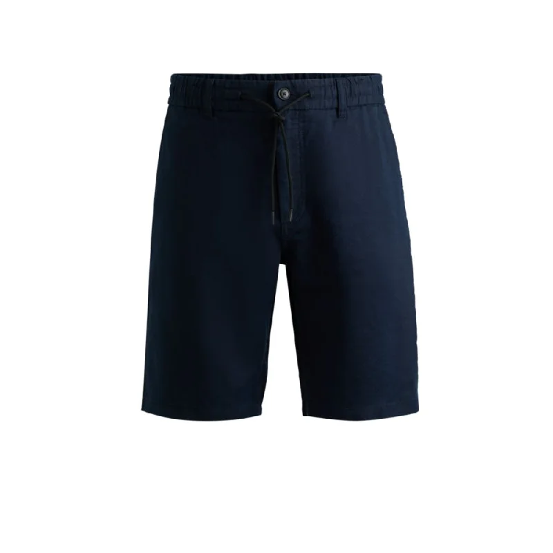 Men's adjustable - length convertible shorts for versatile useTapered-fit shorts in a linen blend