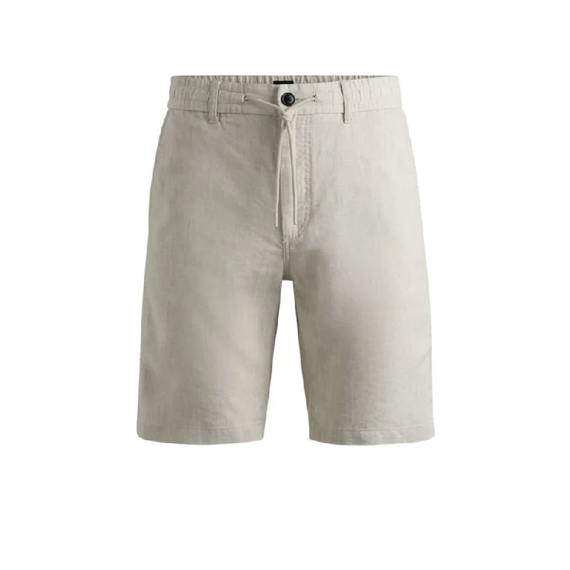 Men's drawstring casual linen shorts for a laid - back summer lookTapered-fit shorts in a linen blend