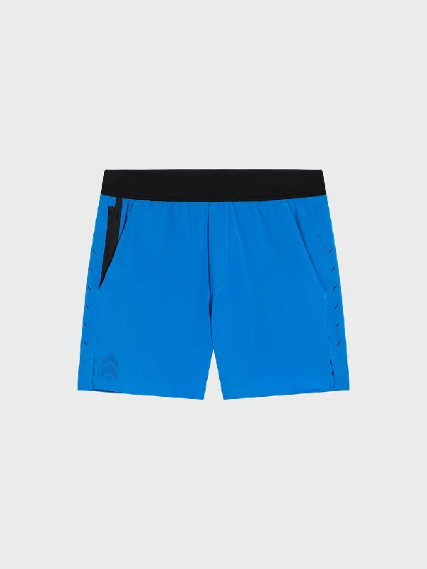 Men's drawstring casual linen shorts for a laid - back summer lookTEN THOUSAND PALACE BLUE INTERVAL LINED SHORT 5