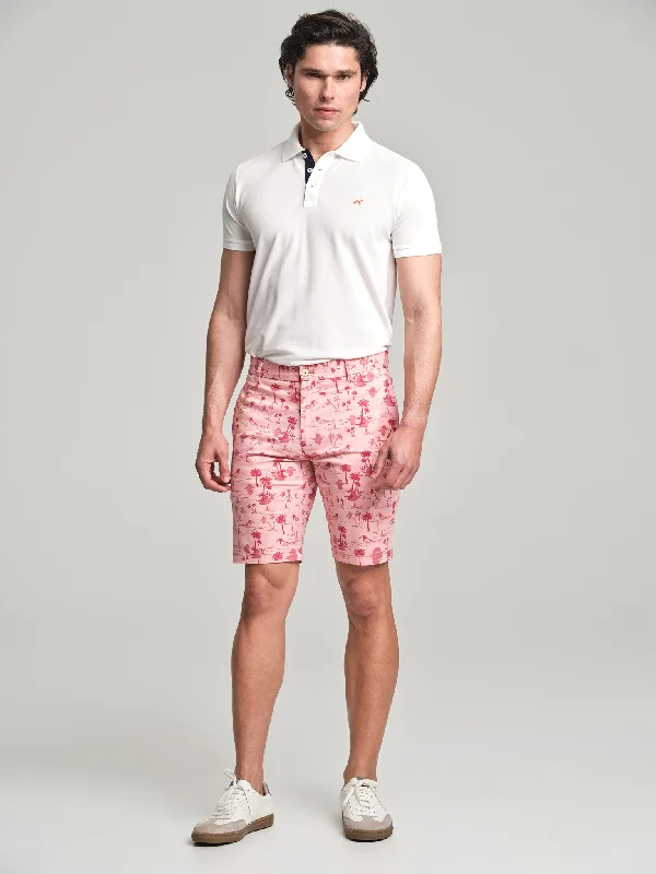 Men's checkered pattern wool shorts for a stylish winter layering optionTropical Pop bermuda shorts