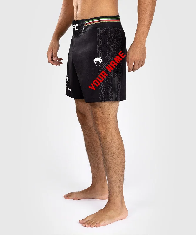 Men's floral print silk blend shorts for a unique night - out lookUFC Noche by Venum Personalized Authentic Fight Night Men's Fight Short - Black