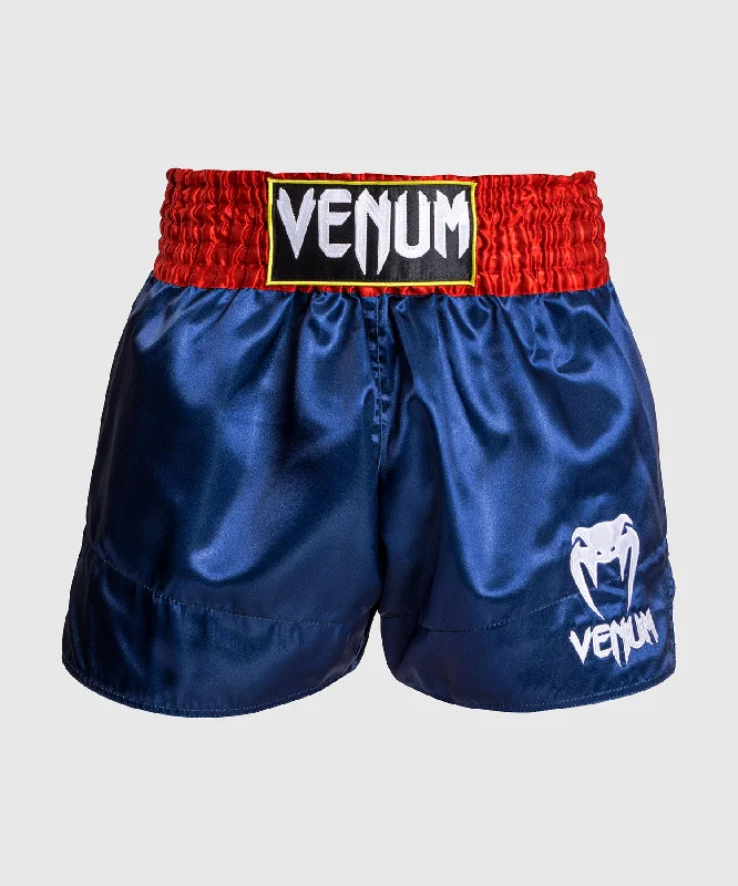 Men's moisture - wicking performance shorts for sweaty outdoor activitiesVenum Classic - Muay Thaï Short - Blue/Red/White